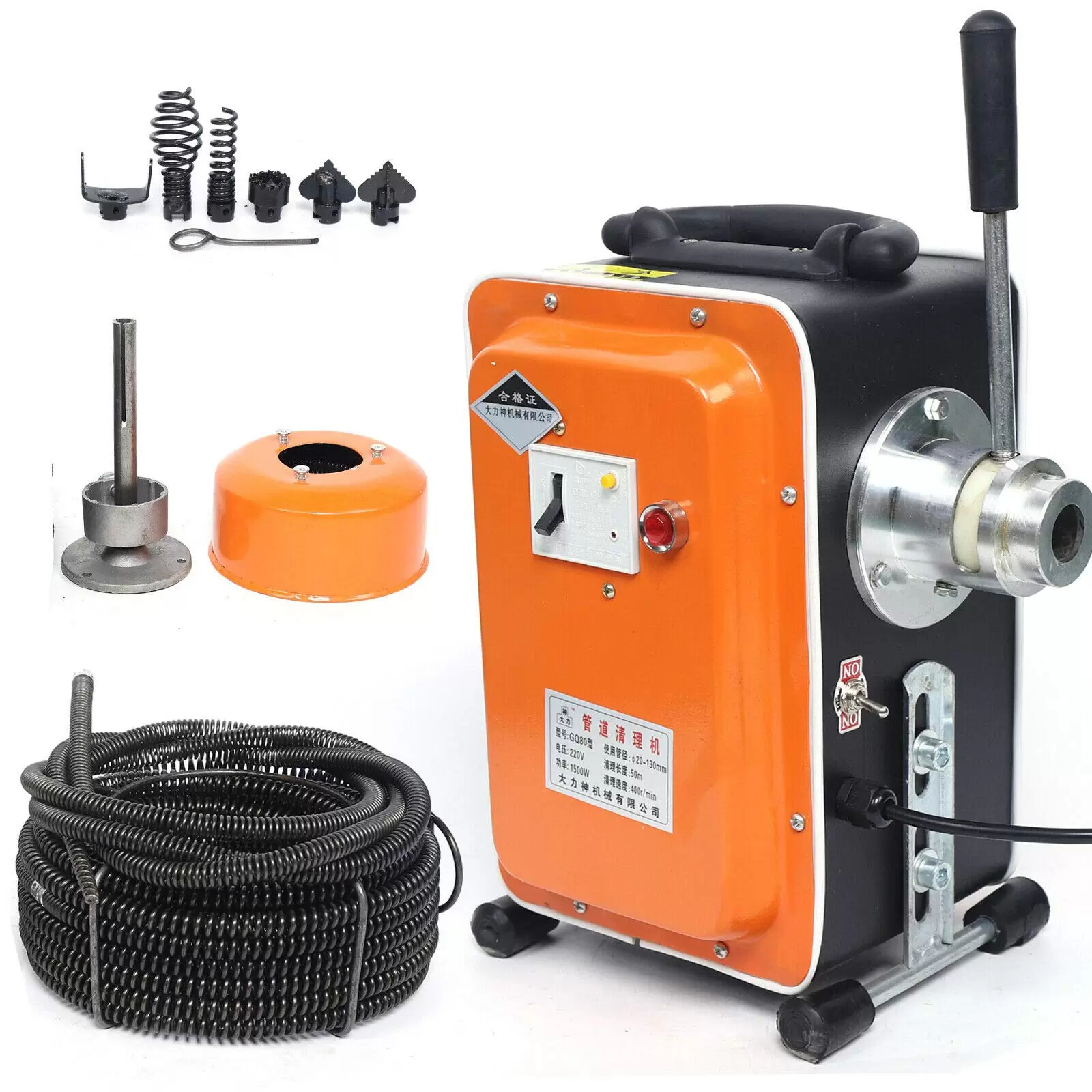 750W Rohrreinigungs Maschine Baggerfeder Rohrreinigungsmaschine Abflussreiniger für Rohrdurchmesser 20-150 mm