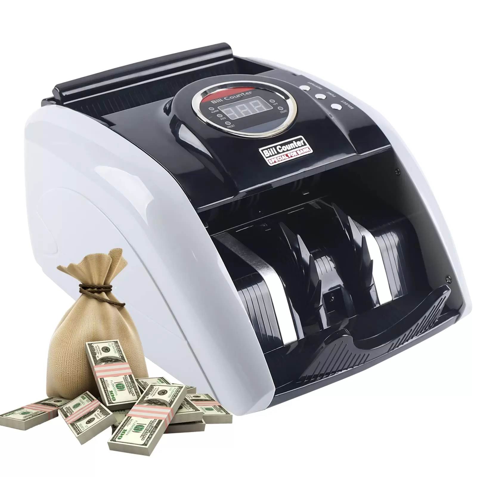 Geldzähler Automatisch Geldscheinzähler High-Speed Banknotenzähler mit LED-Anzeige ca 900 Blatt/Min 220V