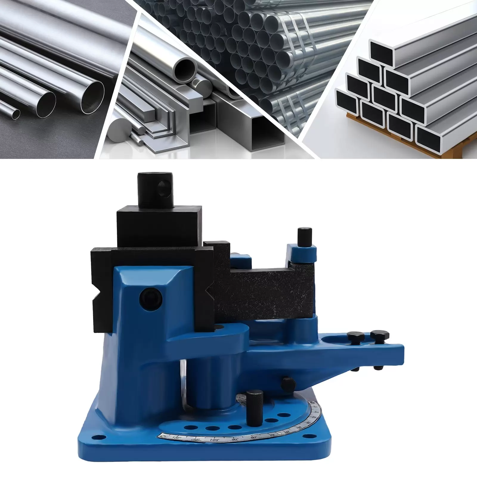 Manuelle Rohrbiegemaschine Winkelbieger 0-120 Grad Biegewinkel Flachstahl Rundstahl Vierkantstahl Manuelle Rohrbiegemaschine Winkelbieger 0-120 Grad Biegewinkel Flachstahl Rundstahl Vierkantstahl