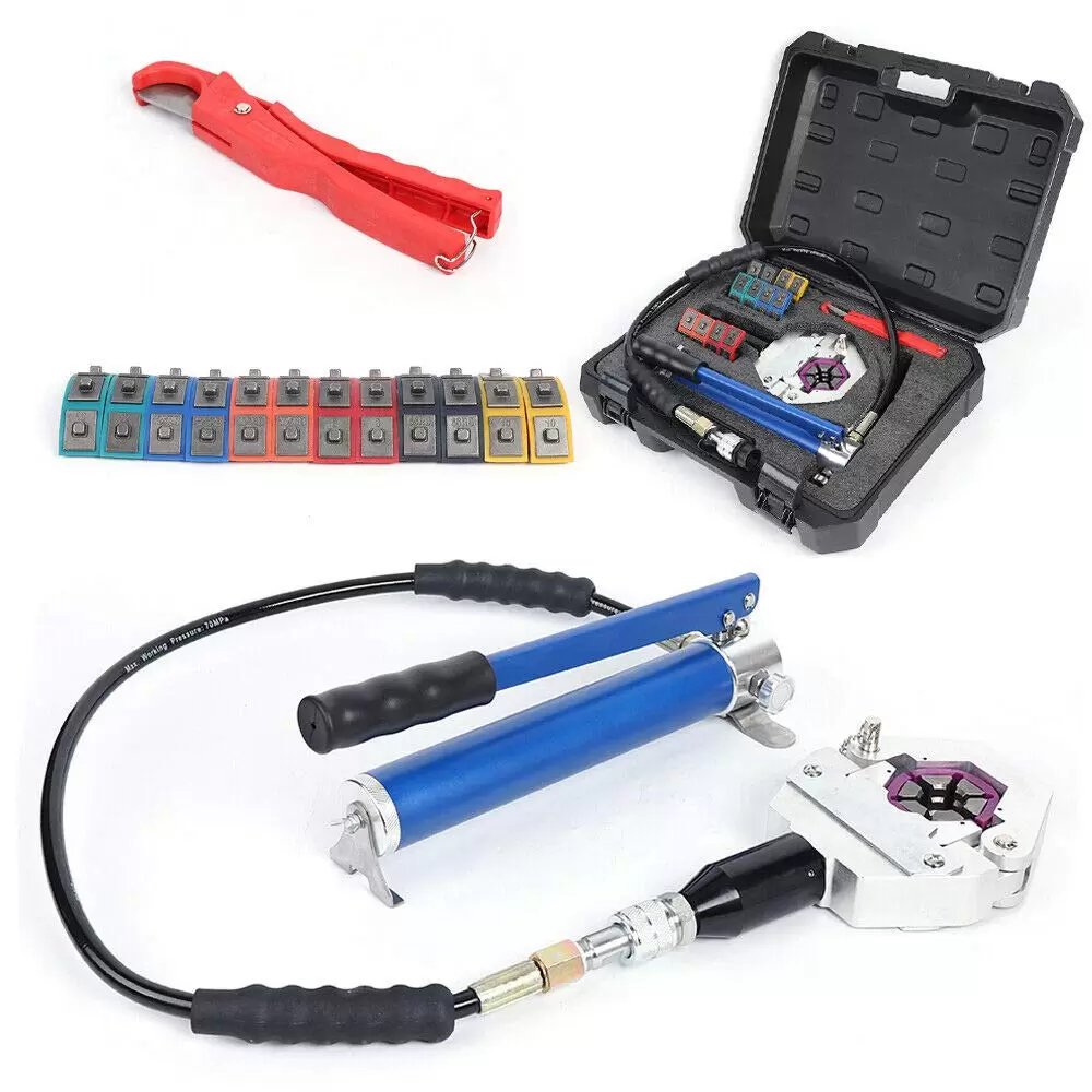 8T Hydraulik Presszange Crimp Crimpwerkzeug Hydraulikschlauch-Crimper A/C-Schlauchcrimper-Kit