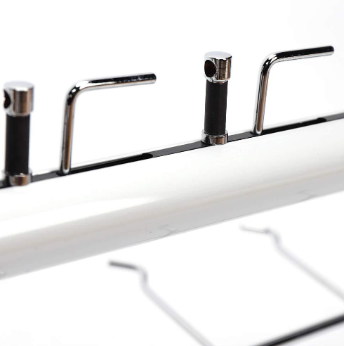 10X Brillen Display Rod ohne Schloss Brillenständer Ablage Brillendisplay (Silber)