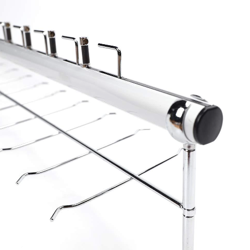 10X Brillen Display Rod ohne Schloss Brillenständer Ablage Brillendisplay (Silber)