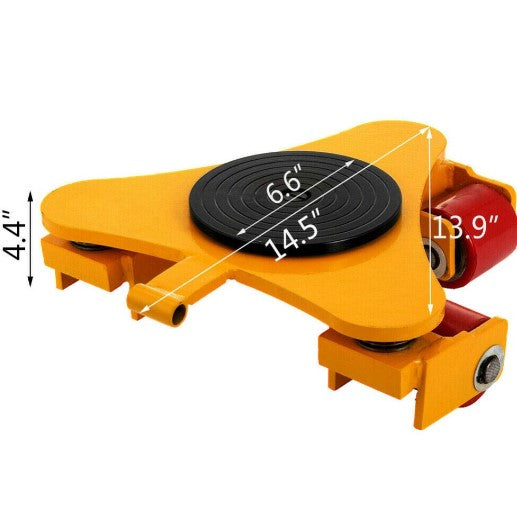 3T Rotating Roller Machine, Skate Panzerrollen Schwerlastfahrwerk, Schwerlast Panzerrollen Transport Rollen Set