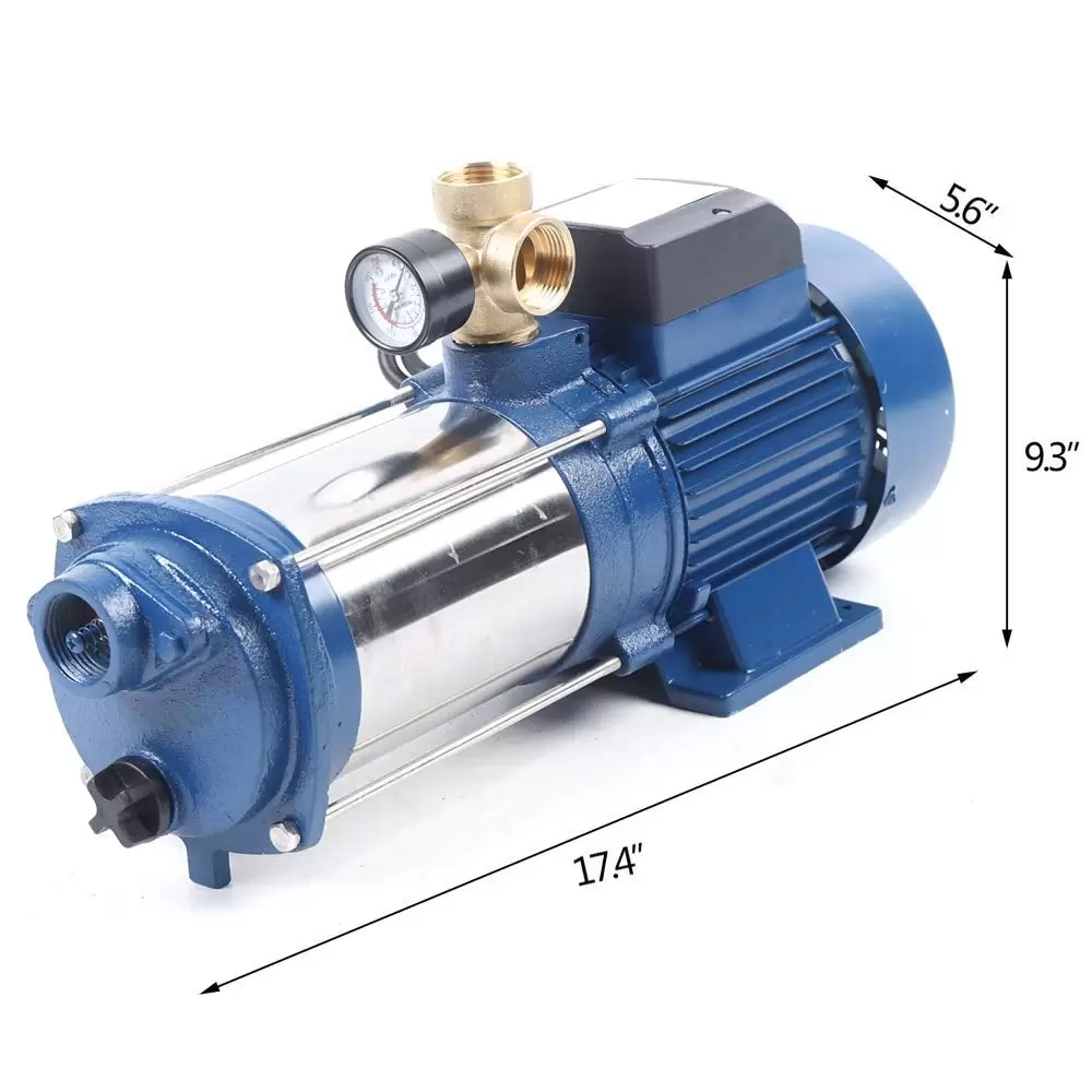2200W 4000 L/H Gartenpumpe Kreiselpumpe Mit Schalter Hauswasserwerk Edelstahl