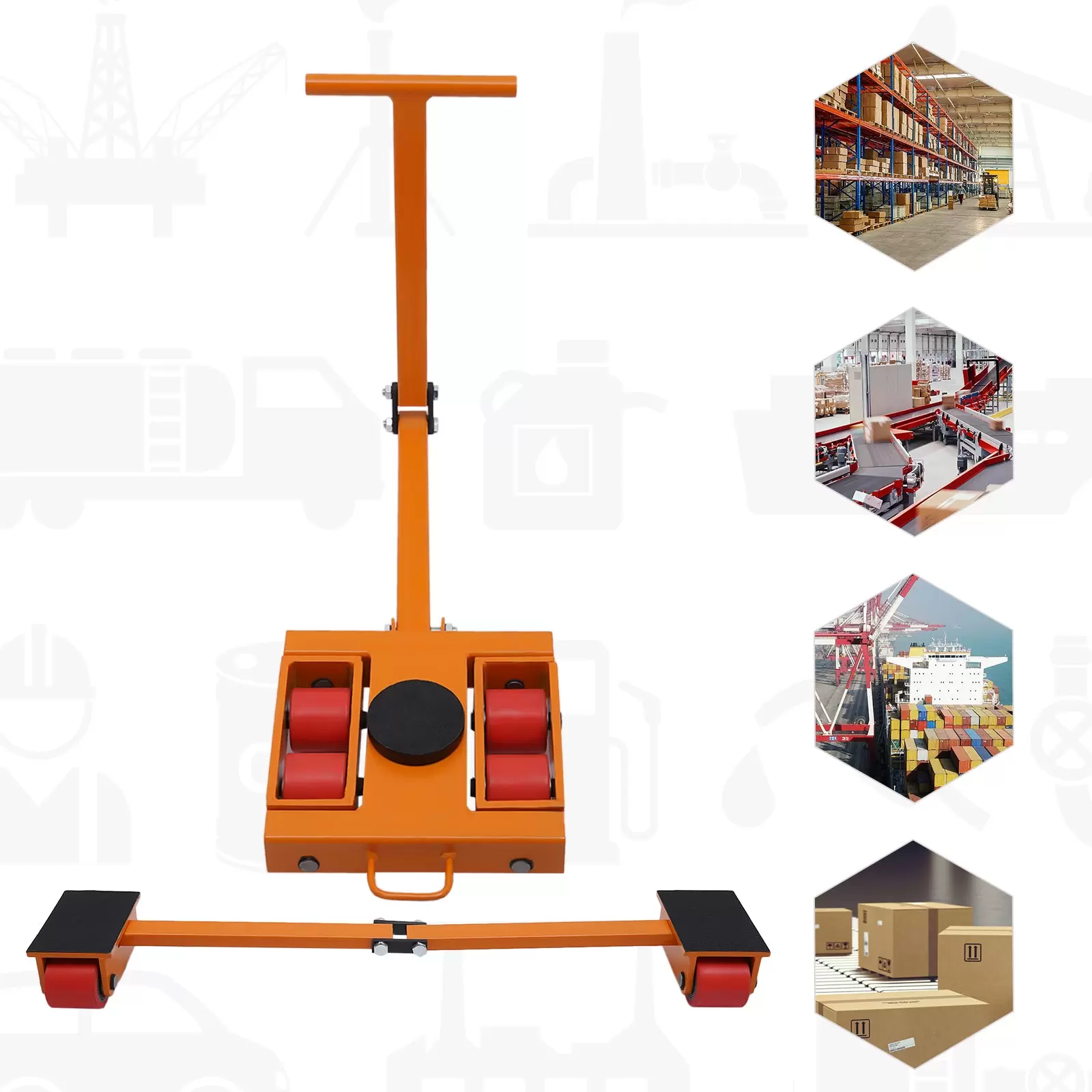 Transportfahrwerk 8T 17000LBS 360 Grad Drehen Abnehmbar Schwerlastfahrwerk Transport