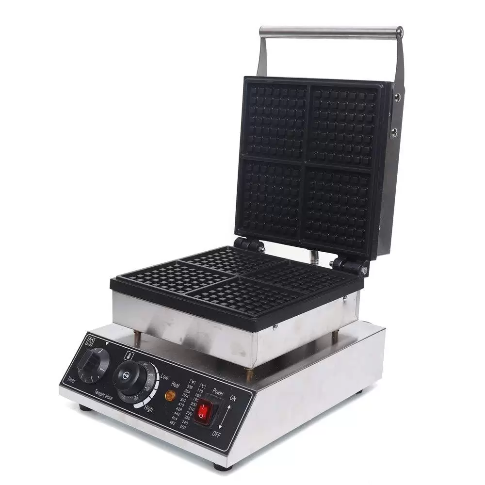 1750W Waffeleisen für 4 Belgische Waffeln, Antihaftbeschichtung, Quadratische Waffeleisen Waffelautomat 1750W Waffeleisen für 4 Belgische Waffeln, Antihaftbeschichtung, Quadratische Waffeleisen Waffelautomat