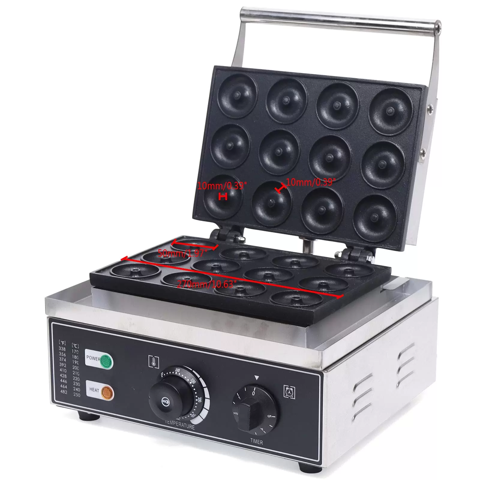 Elektrisch Donut Maker Antihaft 220V 1.5kW Donut Baker Maker Maschine 12 Stück Elektrisch Donut Maker Antihaft 220V 1.5kW Donut Baker Maker Maschine 12 Stück