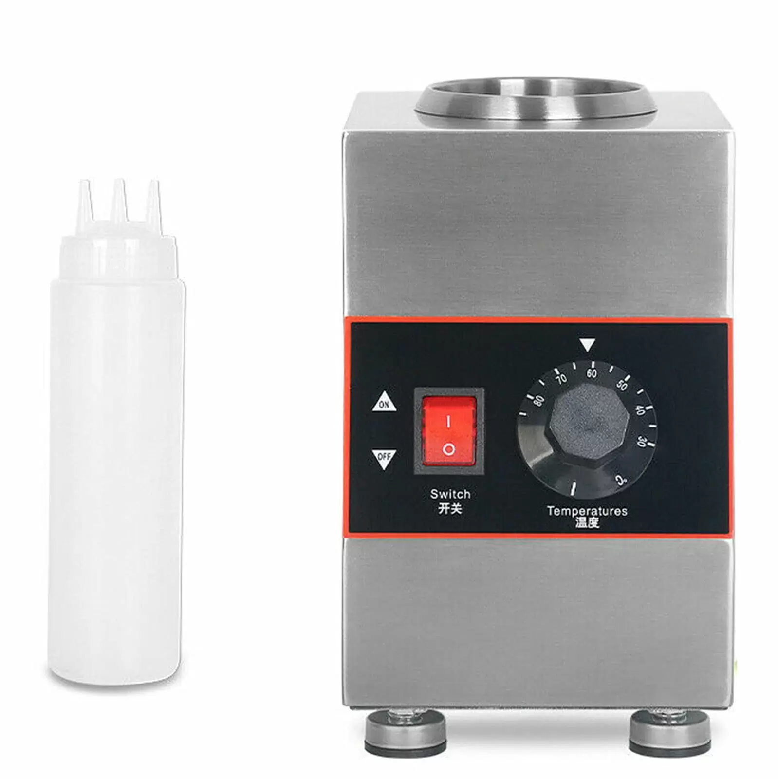 Elektrischer Soßenerhitzer Schokoladensoßenerhitzer aus Edelstahl für Hotels Restaurants Konditoreien Cafés Snacks Elektrischer Soßenerhitzer Schokoladensoßenerhitzer aus Edelstahl für Hotels Restaurants Konditoreien Cafés Snacks