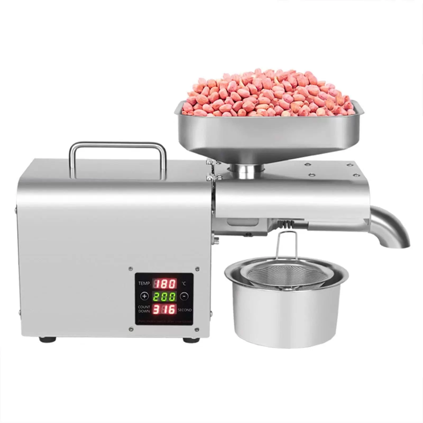 610W Automatische Ölpressmaschine Mit Temperaturkontrolle Expeller Ölmühle 3-6kg/h Rohstoff 610W Automatische Ölpressmaschine Mit Temperaturkontrolle Expeller Ölmühle 3-6kg/h Rohstoff