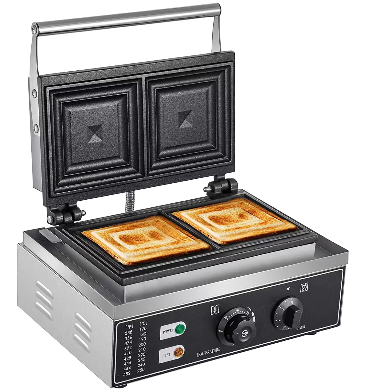 CNCEST Sandwichtoaster Kontaktgrill Toaster Kommerzielle Waffeleisen
