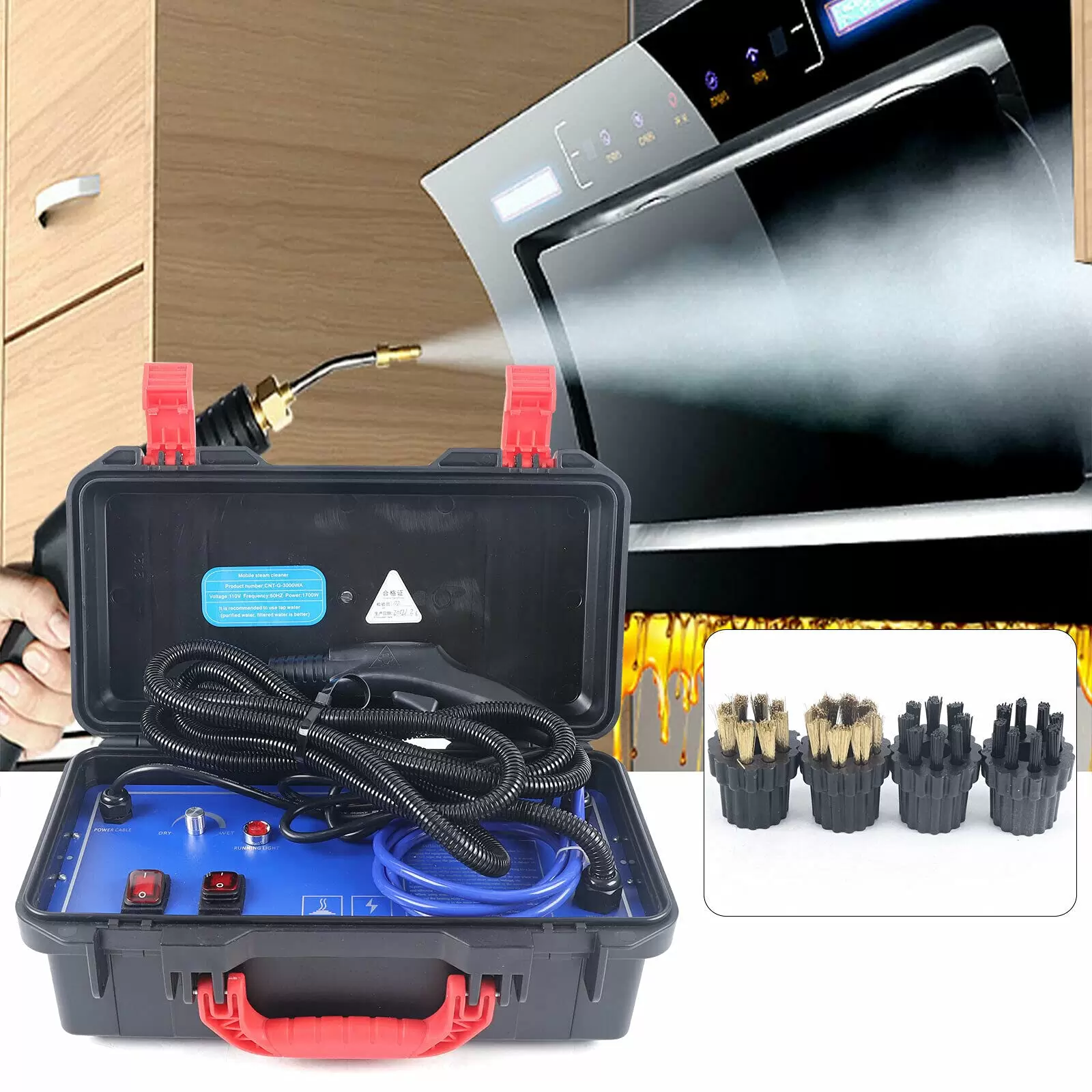 3000W Tragbar Handdampfreiniger Dampfsauger Handgerät