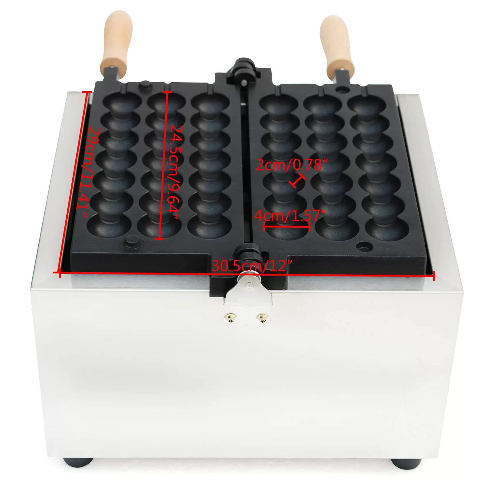 1500W Kommerziell Bubble Waffeleisen Maker Antihaftbeschichtete Platten