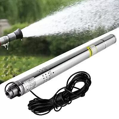 2 Zoll 370W Tiefbrunnenpumpe Edelstahl  Tauchpumpe Wasserpumpe Pumpendurchmesser