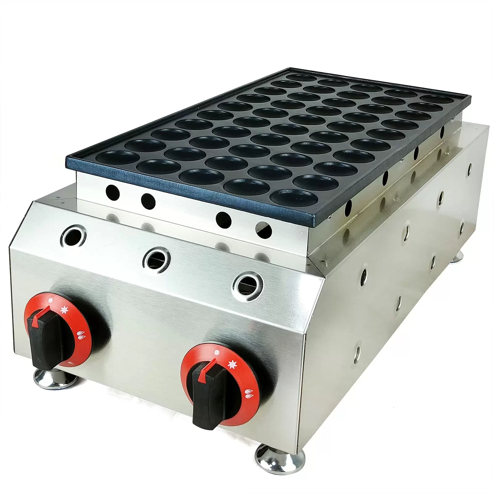 Mini Holländischer Pfannkuchenmaschine 50 Löcher Waffeleisen Antihaft Mini Dutch Pancakes Maker LPG Gas Mini Holländischer Pfannkuchenmaschine 50 Löcher Waffeleisen Antihaft Mini Dutch Pancakes Maker LPG Gas