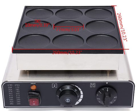 Kommerzielles Waffeleisen - Waffeleisen mit Antihaftbeschichtung Waffelautomat