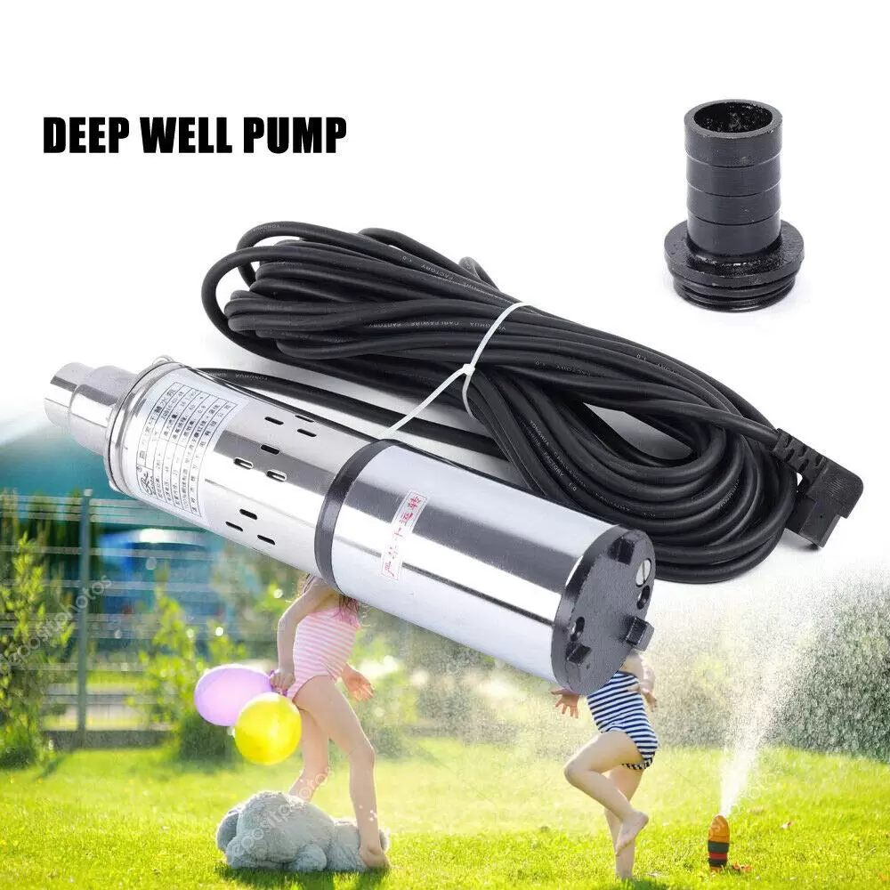 280W Solar Tiefbrunnenpumpe Edelstahl Tauchpumpe Brunnen Garten Bewässerung 48V