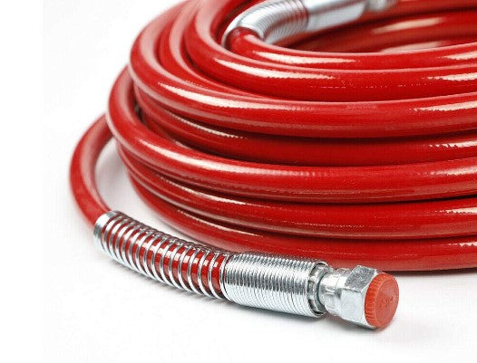 15m 1/4" Airless Spritzgerät Hochdruck Sprühschlauch Faserschlauch 3300 PSI Rot