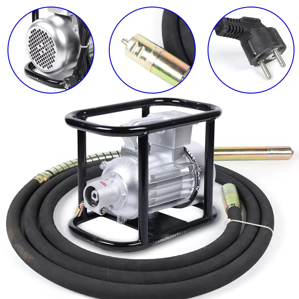 1500W Elektrischer Betonrüttler mit 6m Vibrationsstange für den Betonbau von Straßen 1500W Elektrischer Betonrüttler mit 6m Vibrationsstange für den Betonbau von Straßen