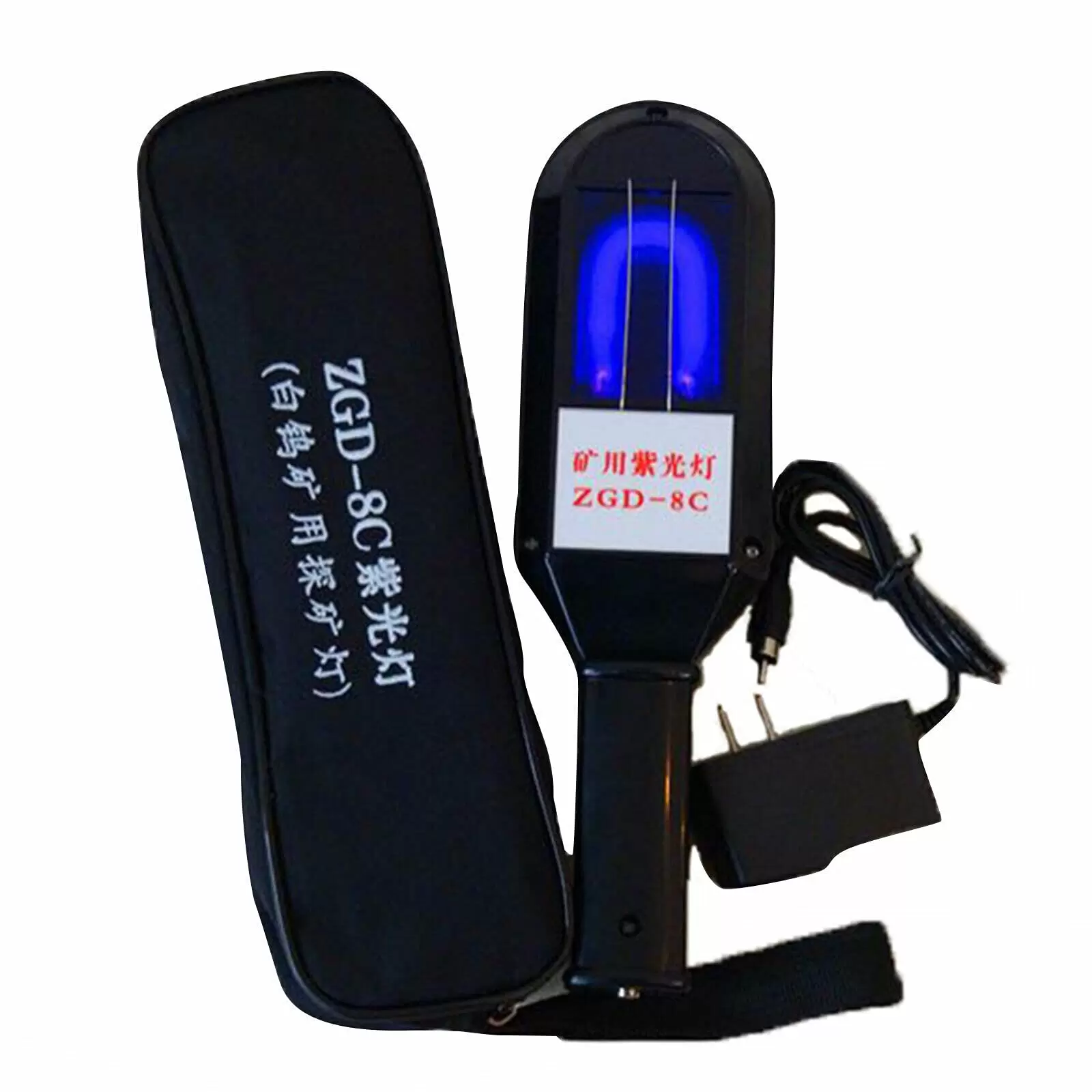 8 W LED Kurzwellen Taschenlampe 254nm UV USB Aufladbar Fluoreszenz Taschenlampe nach Mineralien, Für Suche Zirkon, Diamant und Calcium-Uran-Glimmer