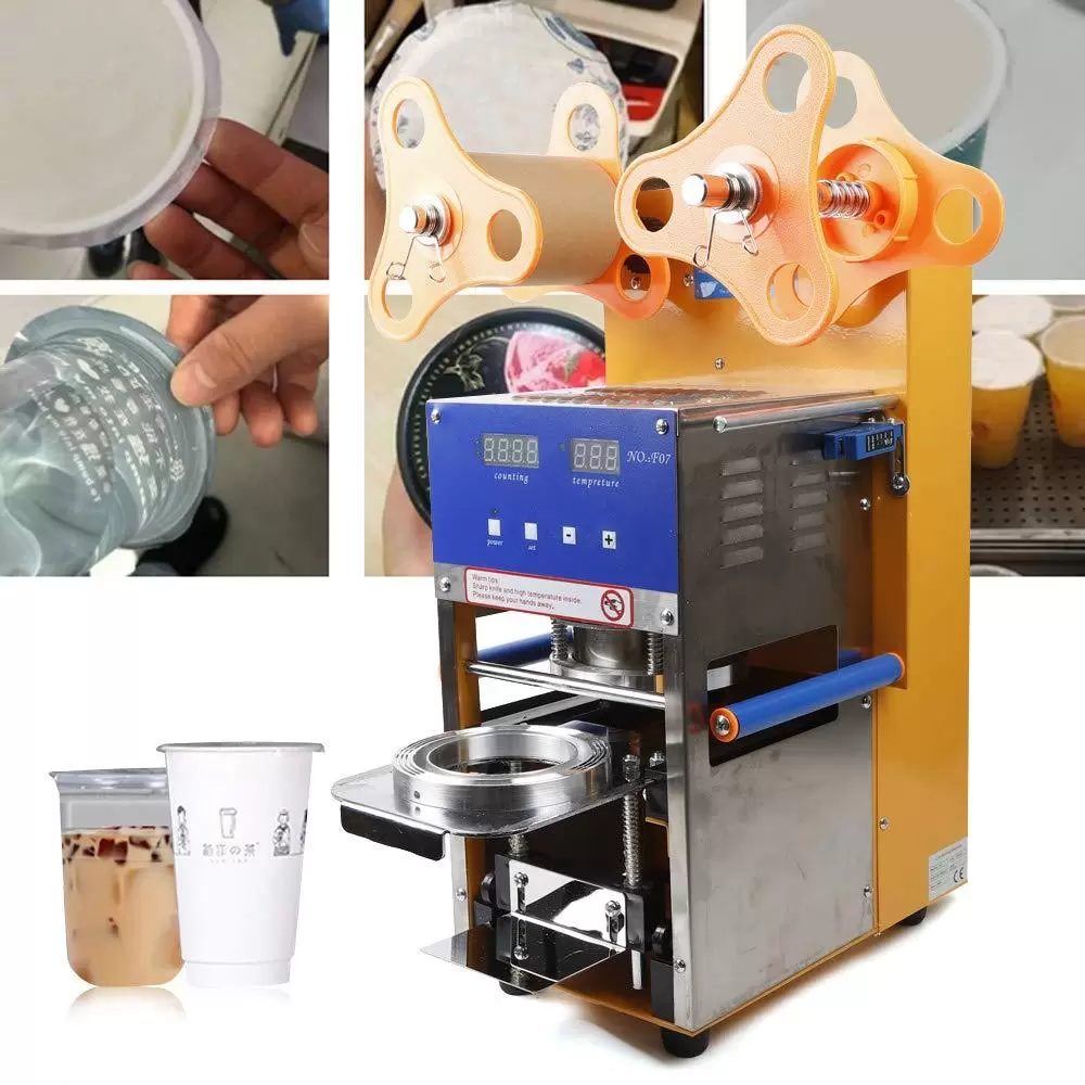 400W Elektrische Tasse Sealer Automatic Cup Sealer-Maschine Versiegelungsm mit Display 600cups/h