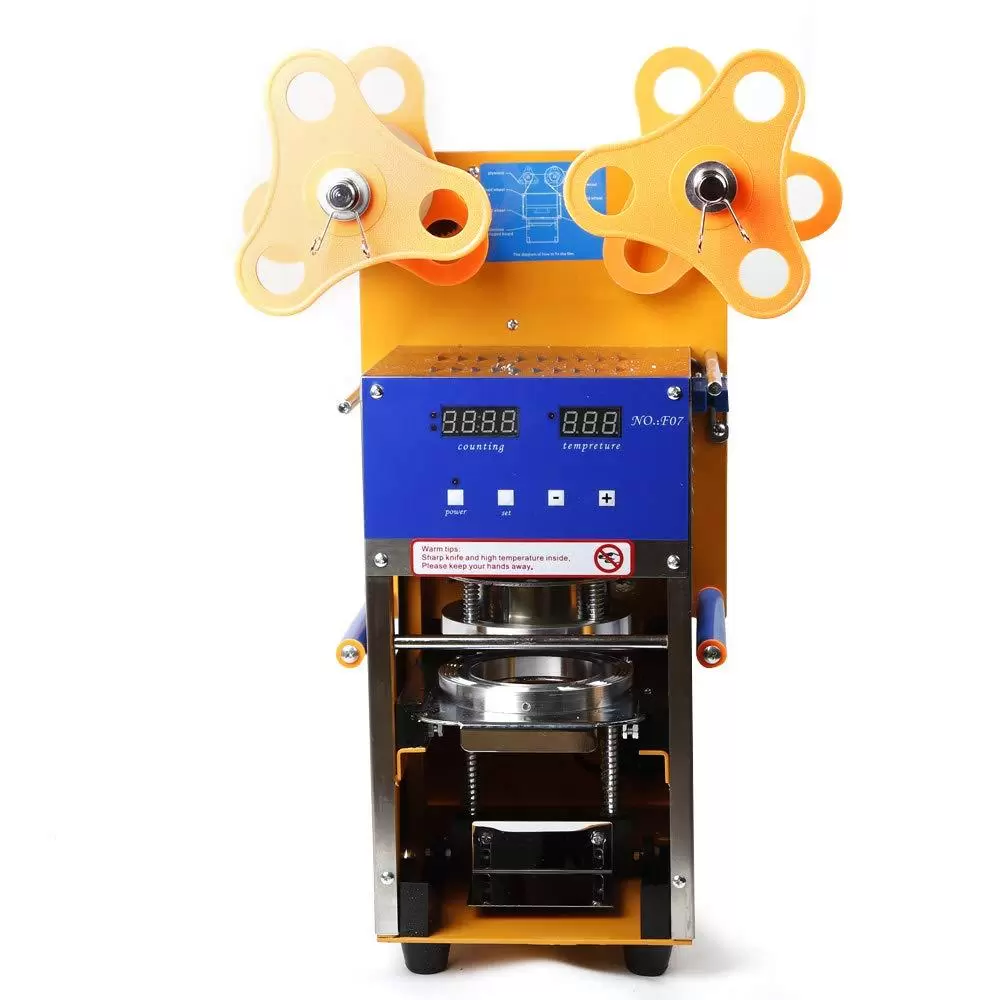 400W Elektrische Tasse Sealer Automatic Cup Sealer-Maschine Versiegelungsm mit Display 600cups/h
