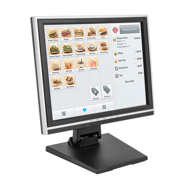 Touchscreen Monitor mit Ständer Kiosk Kassensystem PC POS Kassenmonitor Bildschirm