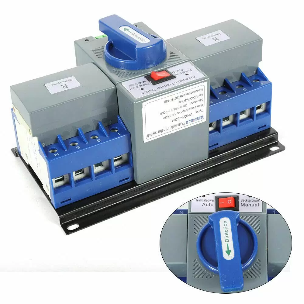 CNCEST Automatischer Umschalter Automatischer Übertragungsschalter 6-63A 4P Dual Power