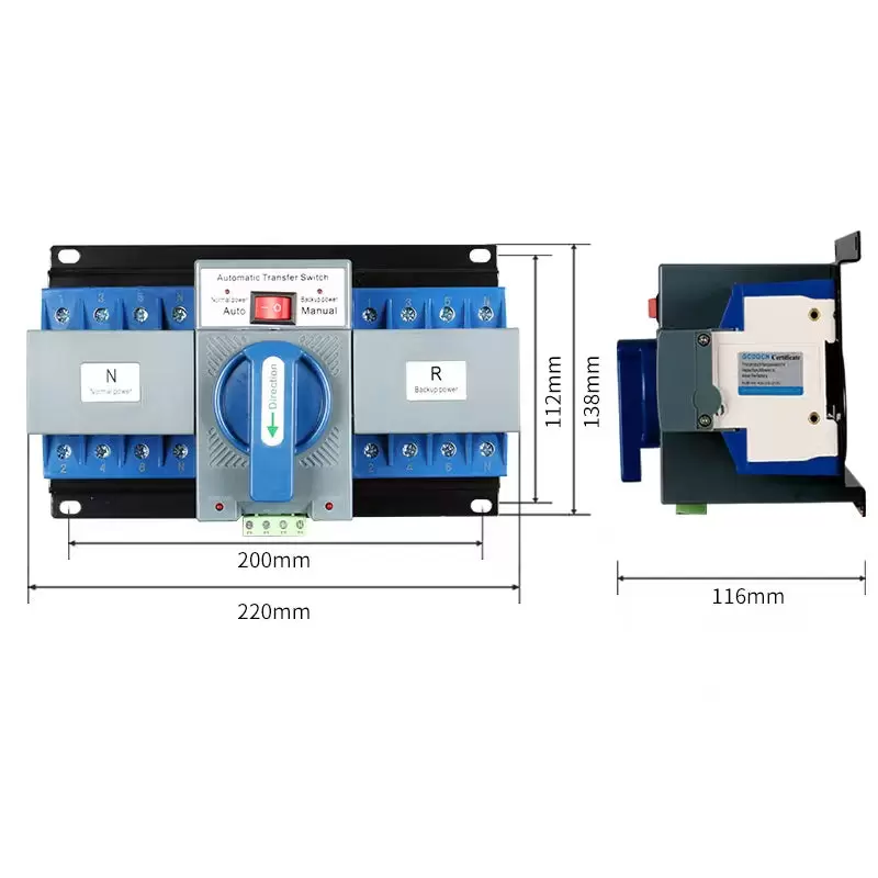 CNCEST Automatischer Umschalter Automatischer Übertragungsschalter 6-63A 4P Dual Power CNCEST Automatischer Umschalter Automatischer Übertragungsschalter 6-63A 4P Dual Power