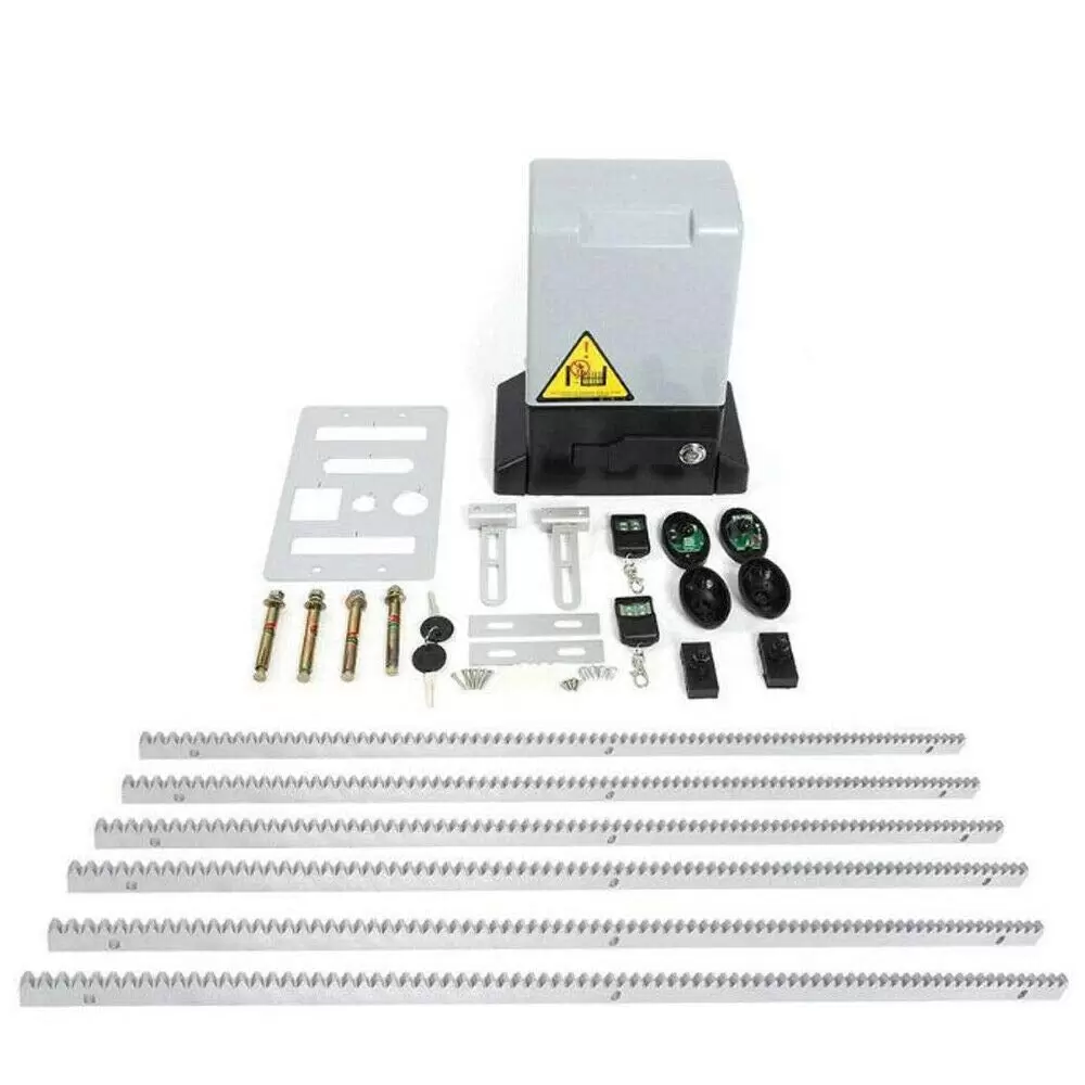CNCEST 230V 750W 1800KG Schiebetorantrieb Elektrischer Garagetor mit 2 Fernbedienungen CNCEST 230V 750W 1800KG Schiebetorantrieb Elektrischer Garagetor mit 2 Fernbedienungen