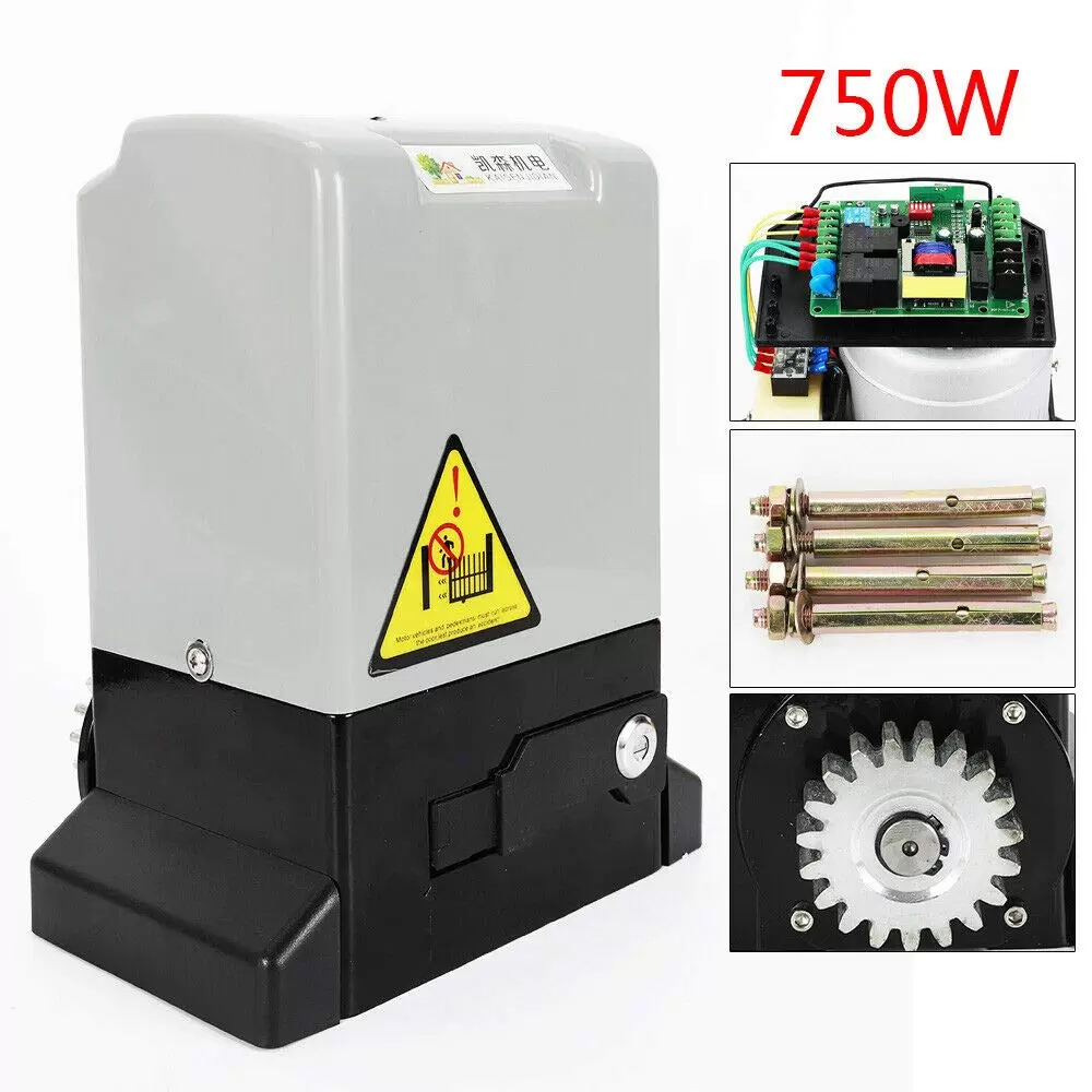 CNCEST 230V 750W 1800KG Schiebetorantrieb Elektrischer Garagetor mit 2 Fernbedienungen CNCEST 230V 750W 1800KG Schiebetorantrieb Elektrischer Garagetor mit 2 Fernbedienungen
