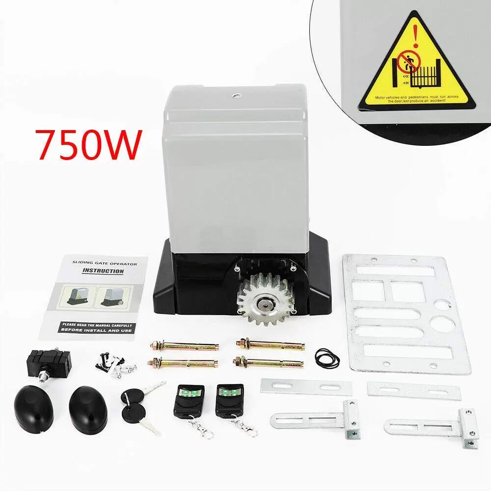 750W 1800KG Schiebetorantrieb Torantrieb Satz inkl. 2x Fernbedienungen 750W 1800KG Schiebetorantrieb Torantrieb Satz inkl. 2x Fernbedienungen