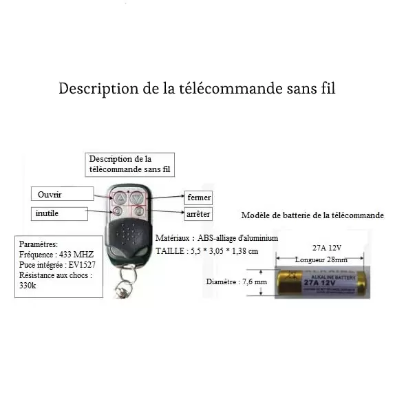 2 Stück Fernbedienung für Elektrischer Schiebetorantrieb Toröffner Torantrieb 2 Stück Fernbedienung für Elektrischer Schiebetorantrieb Toröffner Torantrieb