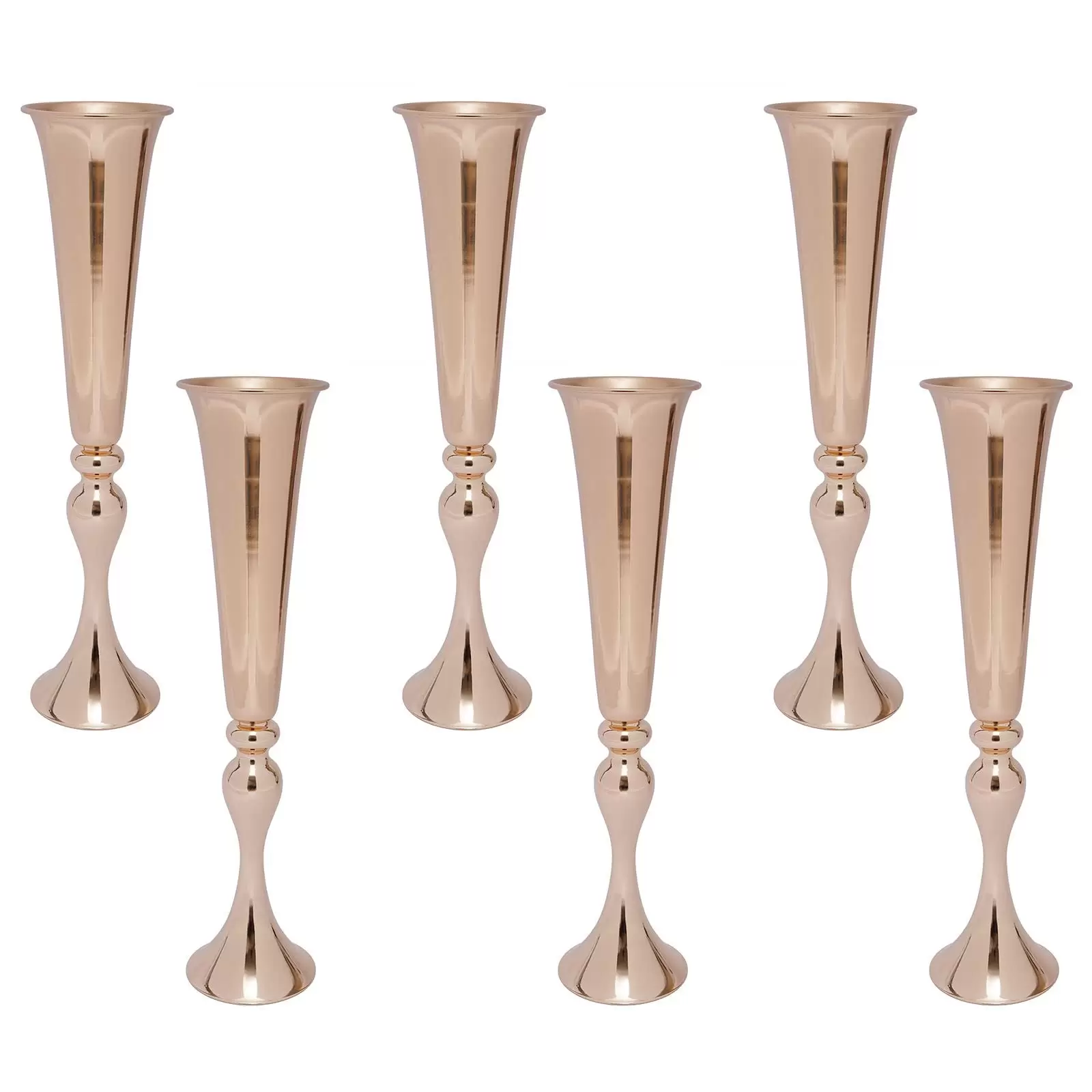 6 Pcs Höhe Metall Trompete Vase Hochzeit Bühne Dekorationen 22.2