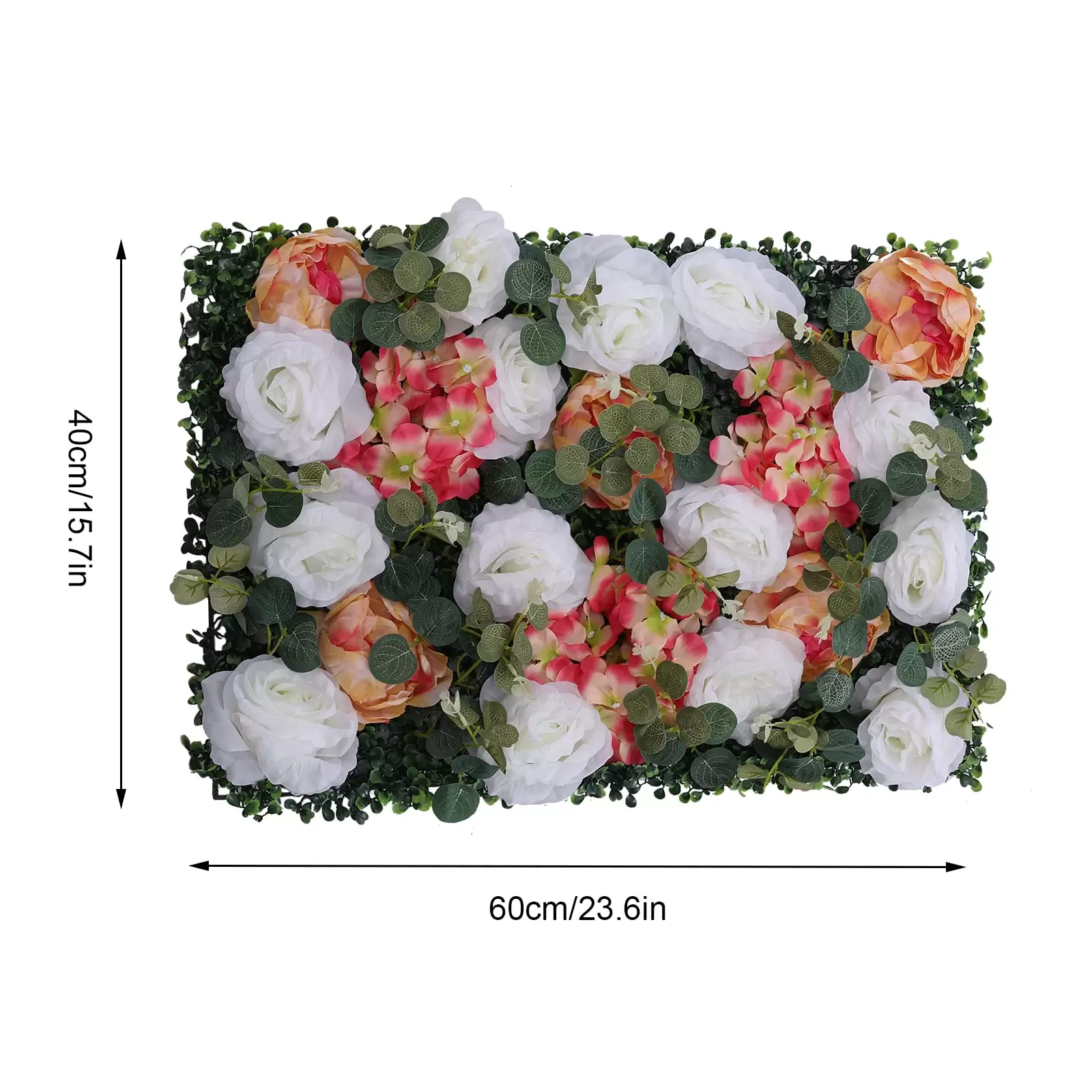 6 Stück Blumenwandpaneel Künstliche Blumenwand DIY Hochzeit Hintergrund Wanddekoration für Garten Hochzeit Dekor