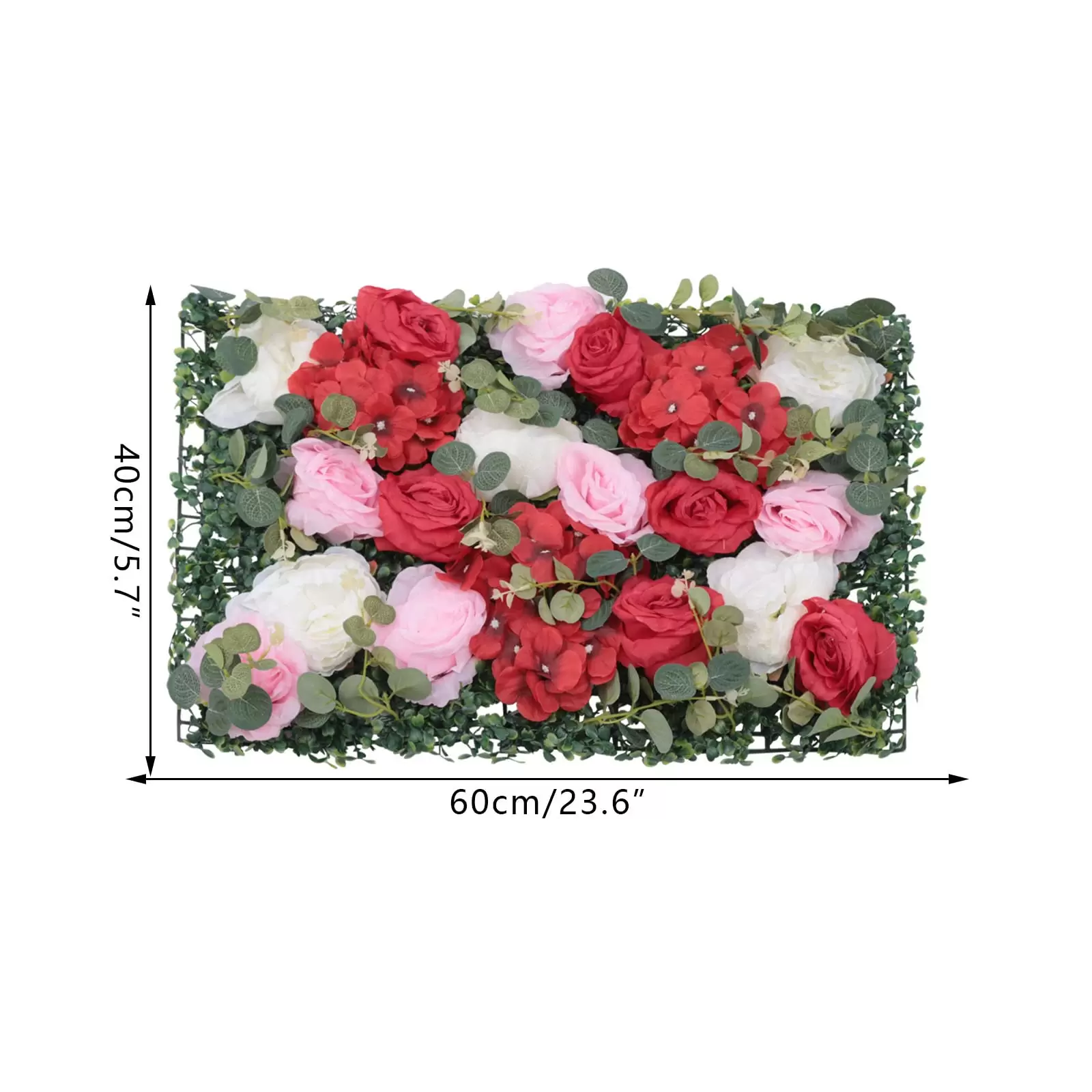6 Stück Blumenwandpaneel Künstliche Blumenwand DIY Hochzeit Hintergrund Wanddekoration für Garten Hochzeit Dekor