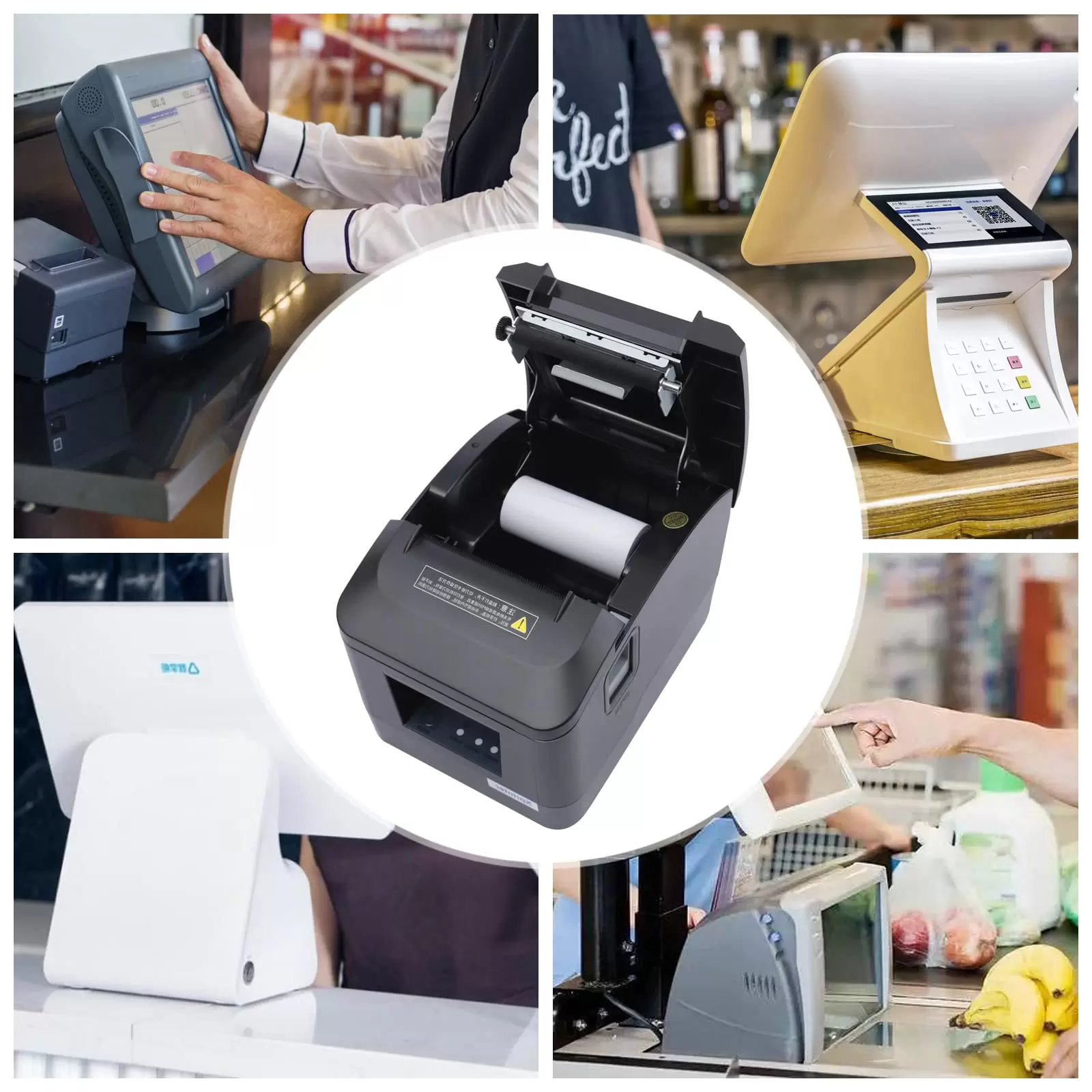 USB Thermischer Quittungsdrucker Bondrucker Thermodrucker 80mm POS Kassenbon-Drucker