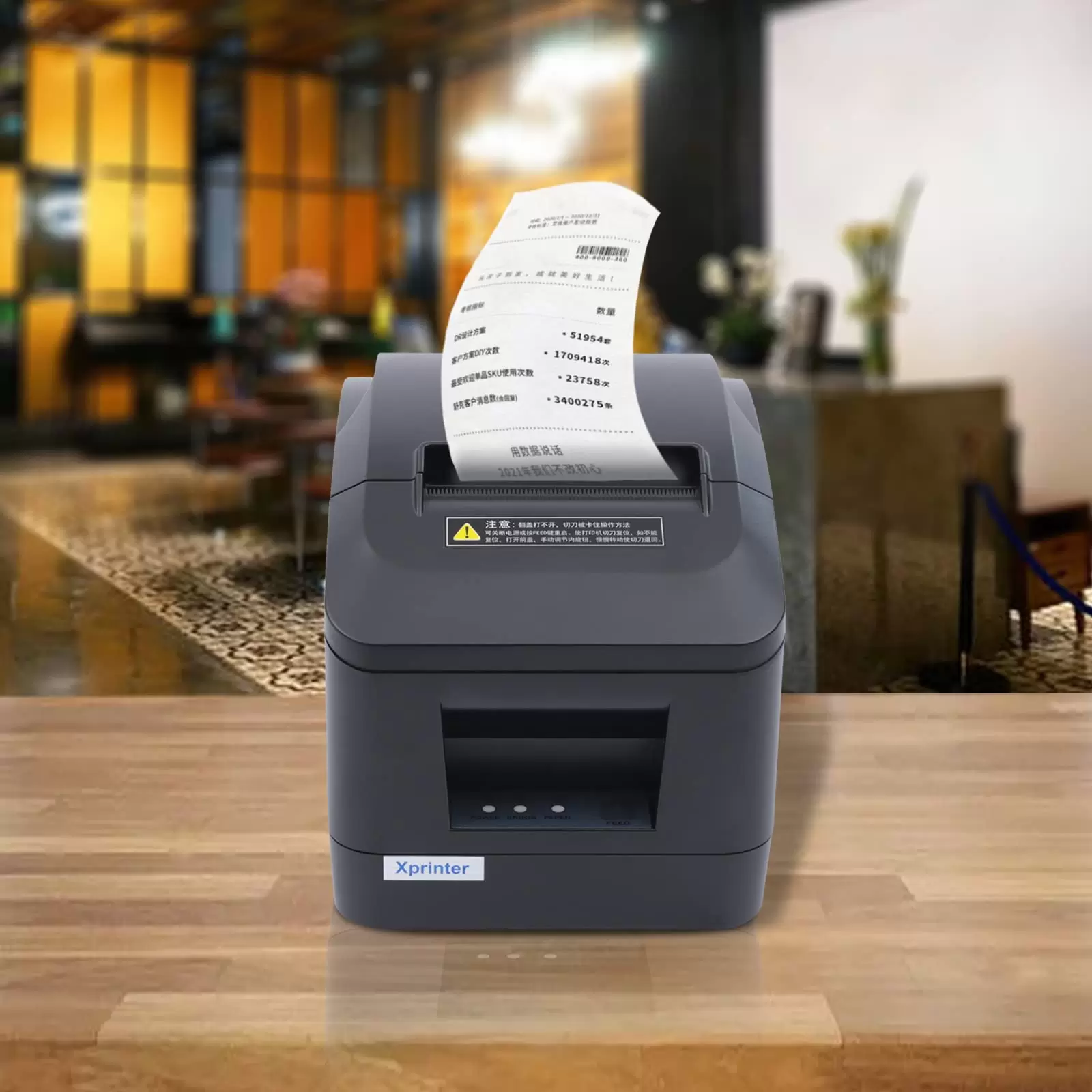 USB Thermischer Quittungsdrucker Bondrucker Thermodrucker 80mm POS Kassenbon-Drucker