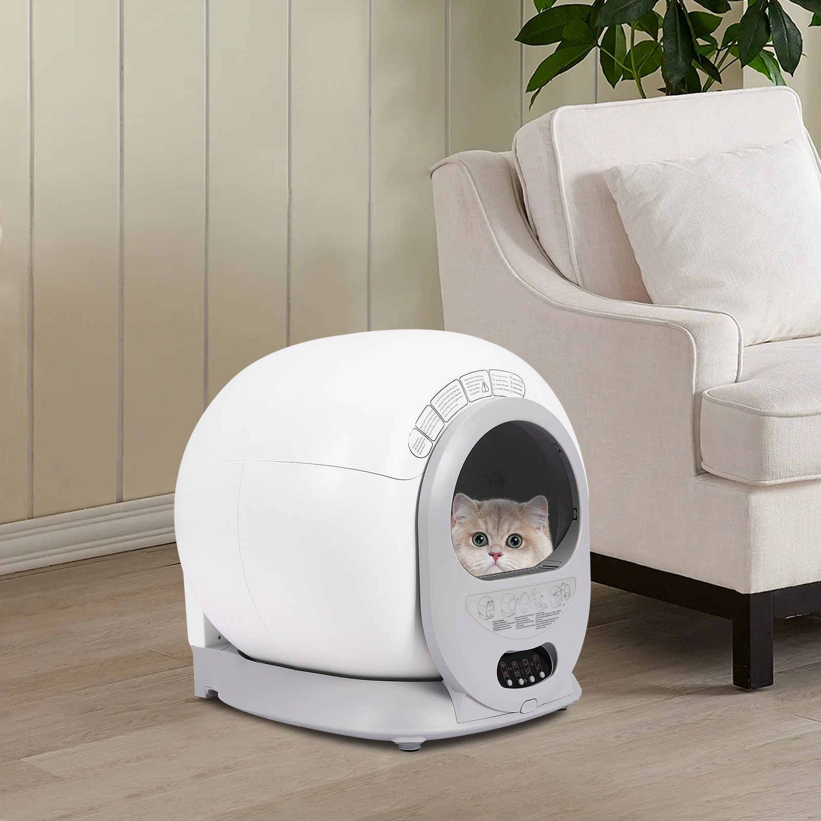 Intelligente, selbstreinigende Katzentoilette, große automatische Katzentoilette, intelligente Katzentoilette für Katzen mit einem Gewicht von 1,0 bis 8 kg Intelligente, selbstreinigende Katzentoilette, große automatische Katzentoilette, intelligente Katzentoilette für Katzen mit einem Gewicht von 1,0 bis 8 kg