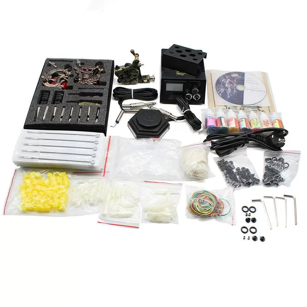 Tätowierung Komplett Set Kit 1 Tätowierung MaschineTätowiermaschine Tattoo Set