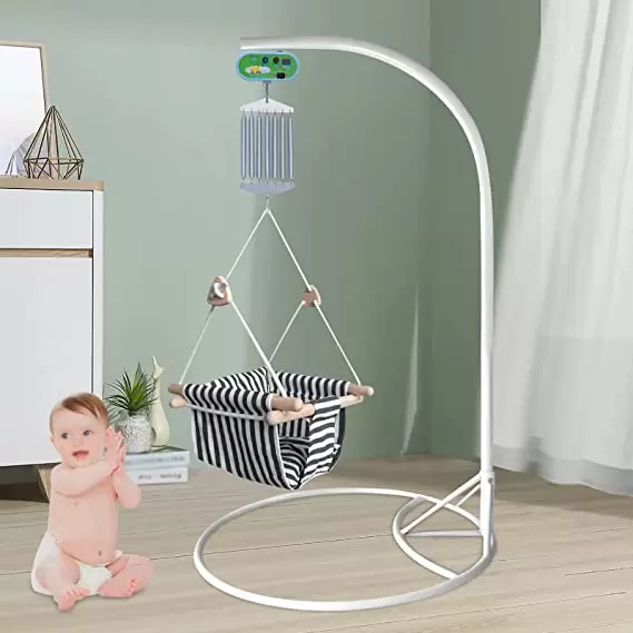 Elektrisch Federwiege Babyschaukel Automatisch Timer Schwingfeder Schaukel