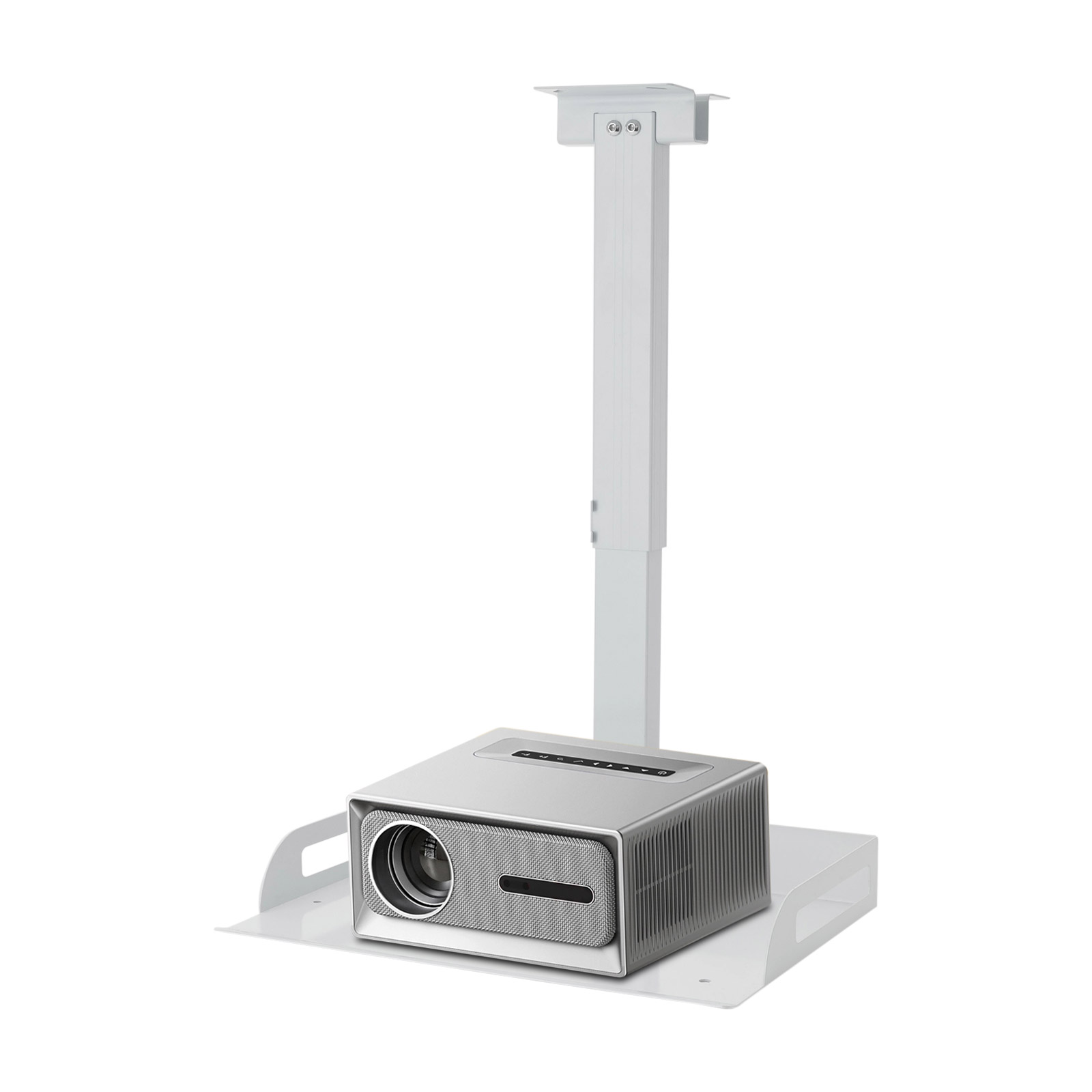 Decken-Projektorhalterung, universell, höhenverstellbar, 34-56 cm, Tragkraft: 14 kg, Weiß