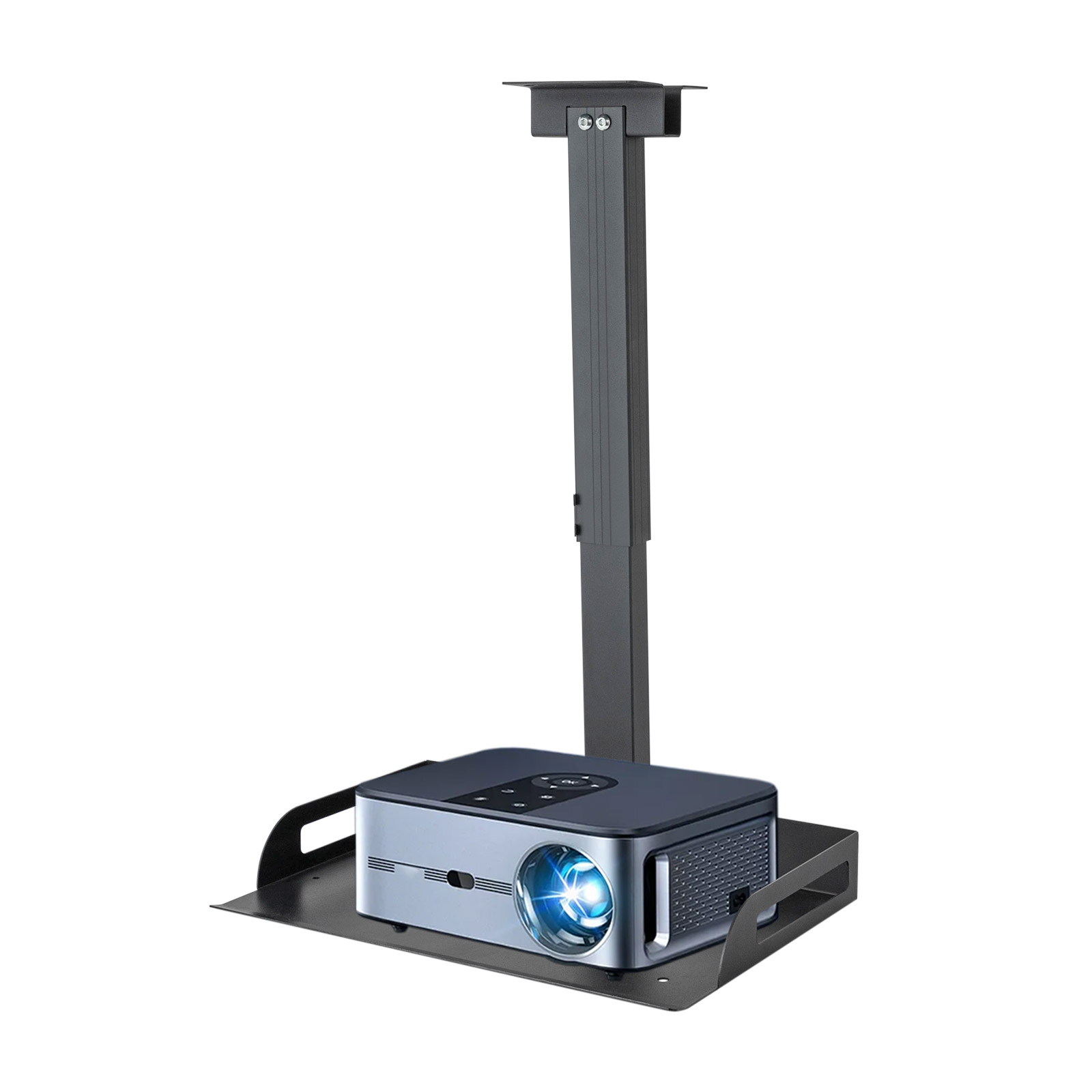 Universal-Projektorständer, höhenverstellbar von 34 – 56 cm, Ablagegröße: 35 x 22 cm, Tragkraft: 14 kg, Schwarz