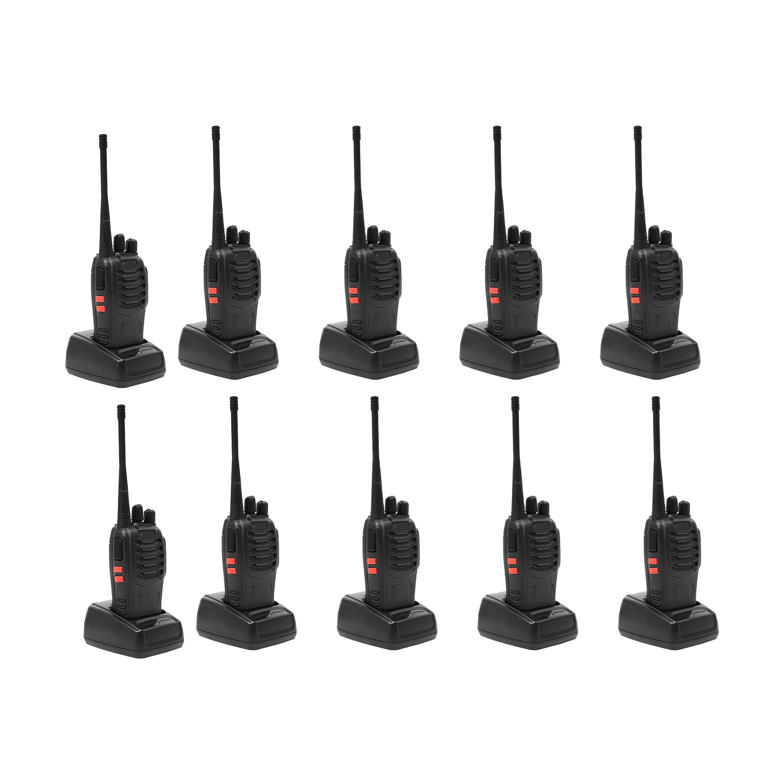 10 wireless intercoms, 16-channel rechargeable intercoms, with 10 headsets