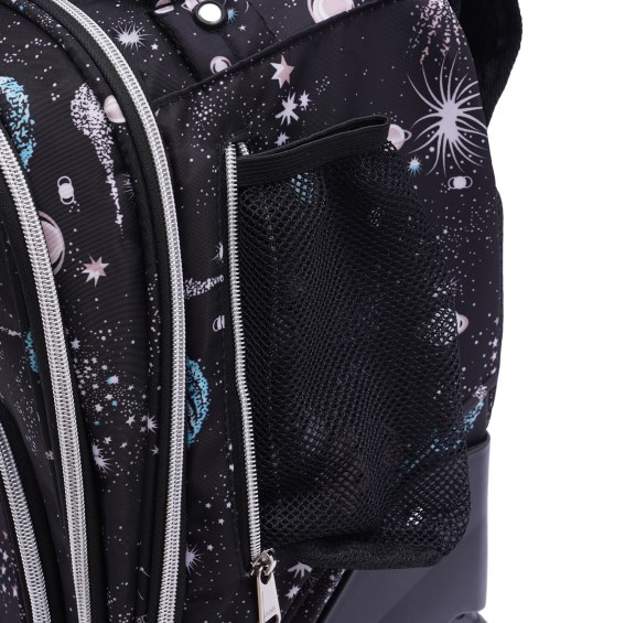 Trolley-Rucksack mit Rollen, Schulrucksack, Trolly, 45 Liter, star grey