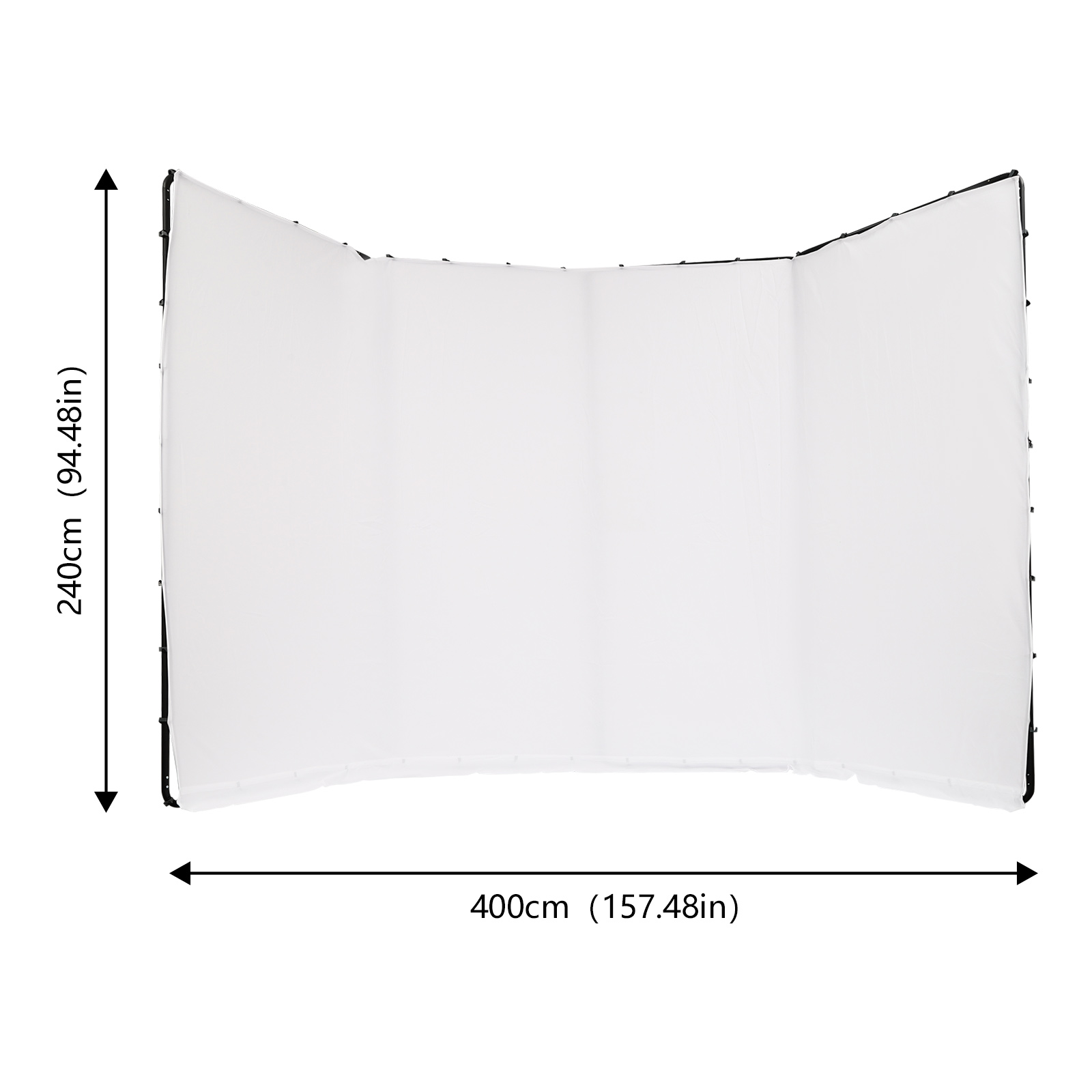 4x2.4m White Backdrop Stand, Photography Backdrop Stand, Photography Backdrop Stand with White Cloth