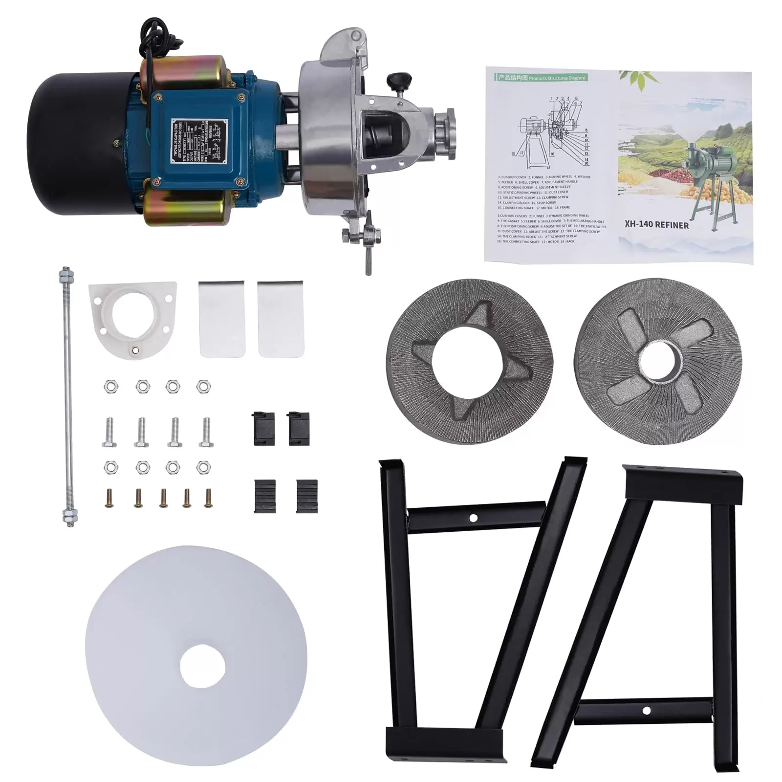 2200W Getreidemühle Elektrischer Futtermühle Kornmühle Pulver Mahlen Schrotmühle Nass-Trocken Grinder Maschine 2200W Getreidemühle Elektrischer Futtermühle Kornmühle Pulver Mahlen Schrotmühle Nass-Trocken Grinder Maschine