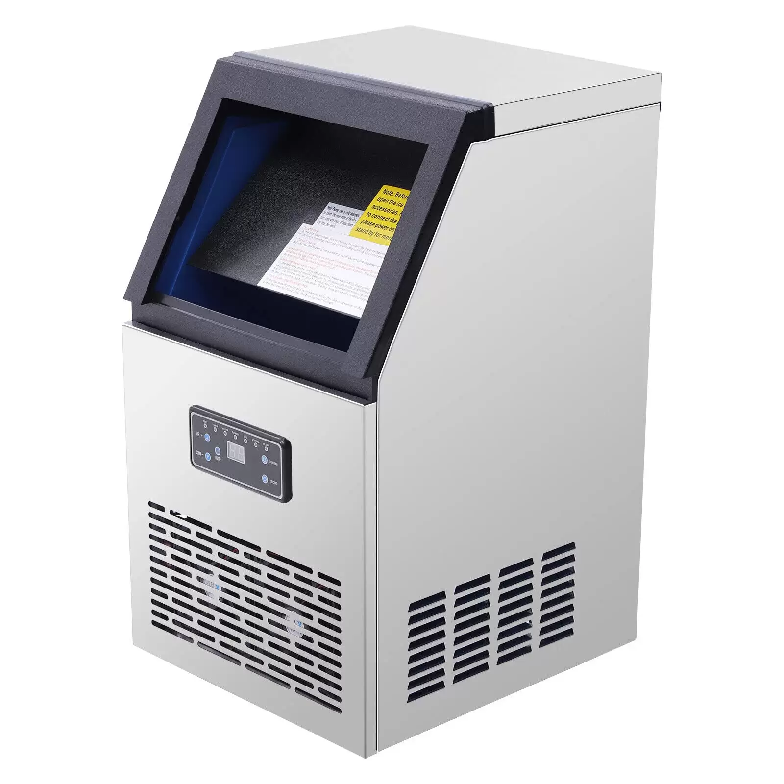 Eiswürfelmaschine 75KG/24H für kommerzielle Eiswürfel, Eismaschine mit LCD-Bildschirm