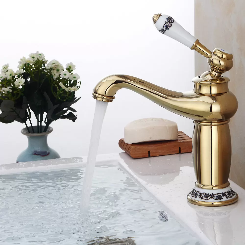 Retro Einhebel Wasserhahn Waschbecken Küche Armatur Bad Mischbatterie