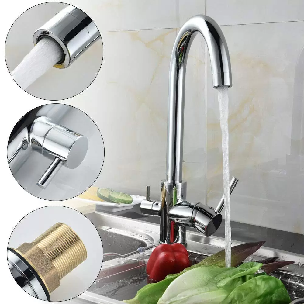 3 Wege Küche Wasserfilter Wasserhahn für Trinkwasserhahn Küchearmatur Armatur