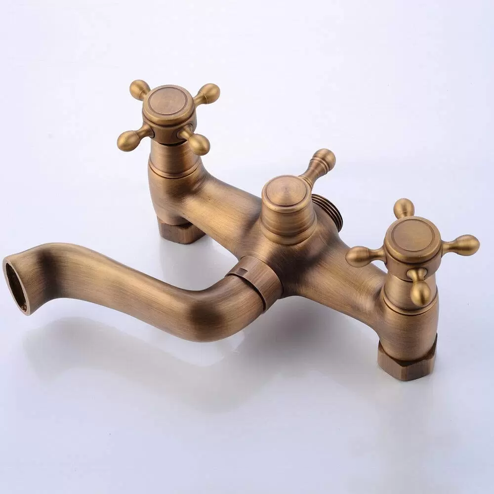 Retro Duschset, Antik Messing Duschsystem, Wasserhahn Messing Antik Mit Höhenverstellbar Umfassen Handbrause